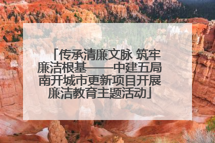 传承清廉文脉 筑牢廉洁根基——中建五局南开城市更新项目开展廉洁教育主题活动