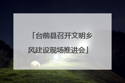 台前县召开文明乡风建设现场推进会