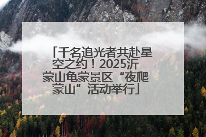 千名追光者共赴星空之约！2025沂蒙山龟蒙景区“夜爬蒙山”活动举行