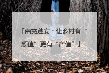 南充蓬安：让乡村有“颜值”更有“产值”