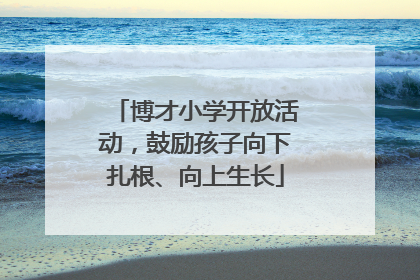 博才小学开放活动，鼓励孩子向下扎根、向上生长