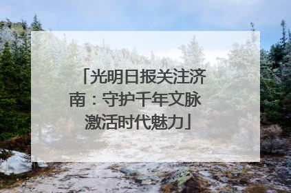 光明日报关注济南：守护千年文脉 激活时代魅力