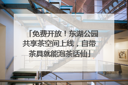 免费开放！东湖公园共享茶空间上线，自带茶具就能泡茶话仙