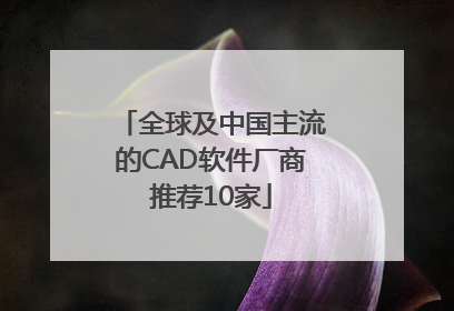 全球及中国主流的CAD软件厂商推荐10家