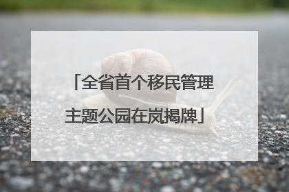 全省首个移民管理主题公园在岚揭牌