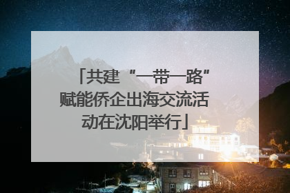 共建“一带一路”赋能侨企出海交流活动在沈阳举行