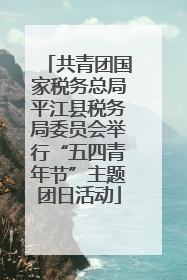 共青团国家税务总局平江县税务局委员会举行“五四青年节”主题团日活动