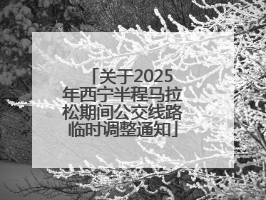 关于2025年西宁半程马拉松期间公交线路临时调整通知