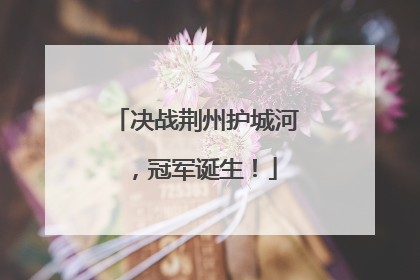 决战荆州护城河，冠军诞生！