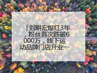 刘畊宏爆红3年，粉丝首次跌破6000万，线下运动品牌门店开业一周实景曝光
