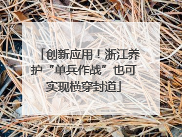 创新应用！浙江养护“单兵作战”也可实现横穿封道