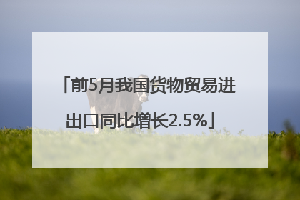 前5月我国货物贸易进出口同比增长2.5%