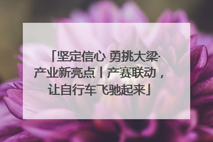 坚定信心 勇挑大梁·产业新亮点丨产赛联动，让自行车飞驰起来