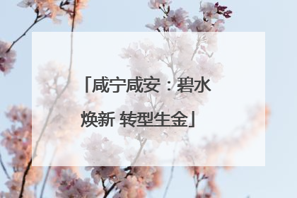咸宁咸安：碧水焕新 转型生金