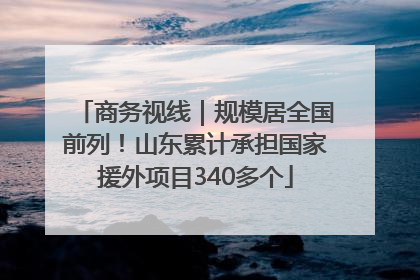 商务视线｜规模居全国前列！山东累计承担国家援外项目340多个