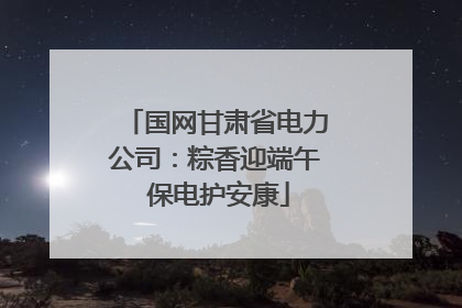 国网甘肃省电力公司：粽香迎端午 保电护安康