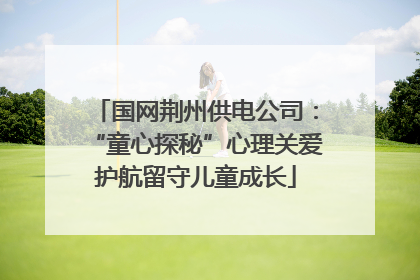 国网荆州供电公司：“童心探秘”心理关爱护航留守儿童成长