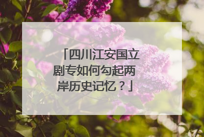 四川江安国立剧专如何勾起两岸历史记忆？