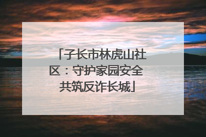子长市林虎山社区：守护家园安全 共筑反诈长城