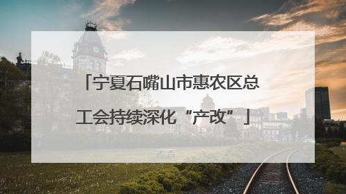 宁夏石嘴山市惠农区总工会持续深化“产改”