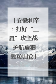 安徽利辛：打好“三夏”攻坚战 护航夏粮颗粒归仓