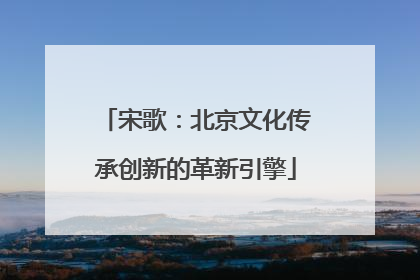 宋歌：北京文化传承创新的革新引擎