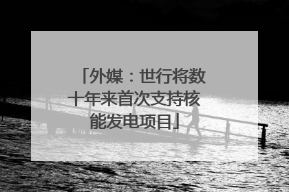 外媒：世行将数十年来首次支持核能发电项目