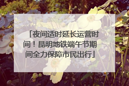 夜间适时延长运营时间！昆明地铁端午节期间全力保障市民出行