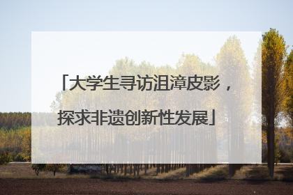 大学生寻访沮漳皮影，探求非遗创新性发展