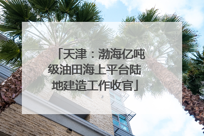 天津：渤海亿吨级油田海上平台陆地建造工作收官