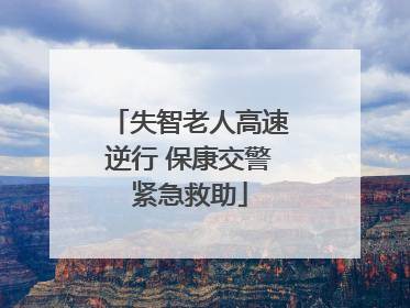 失智老人高速逆行 保康交警紧急救助