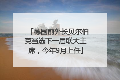 德国前外长贝尔伯克当选下一届联大主席，今年9月上任