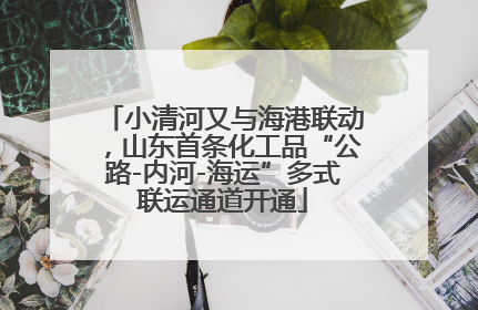 小清河又与海港联动，山东首条化工品“公路-内河-海运”多式联运通道开通