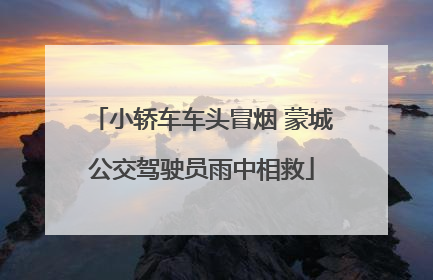 小轿车车头冒烟 蒙城公交驾驶员雨中相救