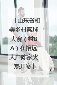 山东省和美乡村篮球大赛（村BA）在招远大户陈家火热开赛