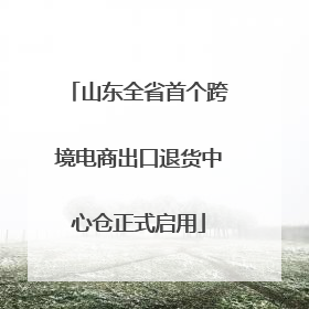 山东全省首个跨境电商出口退货中心仓正式启用