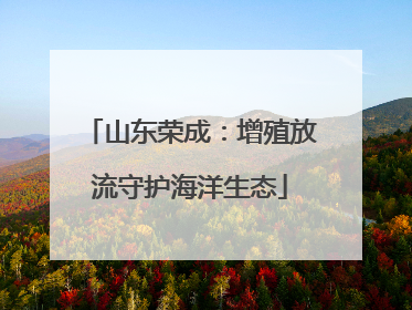 山东荣成：增殖放流守护海洋生态