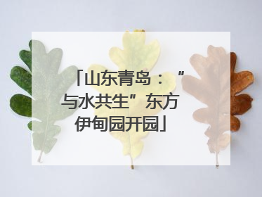 山东青岛：“与水共生”东方伊甸园开园