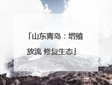 山东青岛：增殖放流 修复生态