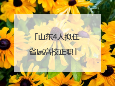 山东4人拟任省属高校正职
