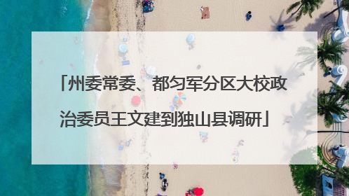 州委常委、都匀军分区大校政治委员王文建到独山县调研