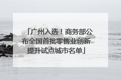 广州入选！商务部公布全国首批零售业创新提升试点城市名单