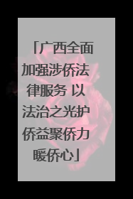 广西全面加强涉侨法律服务 以法治之光护侨益聚侨力暖侨心