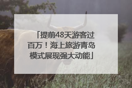 提前48天游客过百万！海上旅游青岛模式展现强大动能