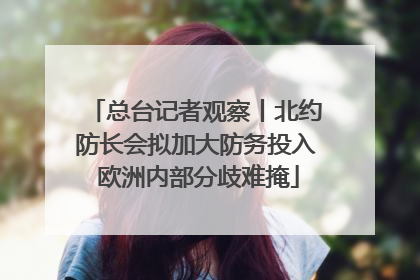 总台记者观察丨北约防长会拟加大防务投入 欧洲内部分歧难掩