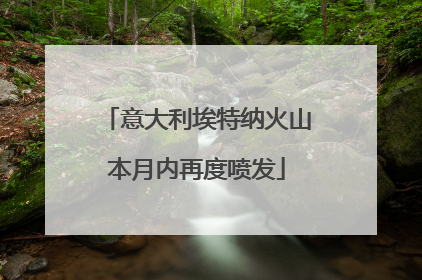 意大利埃特纳火山本月内再度喷发