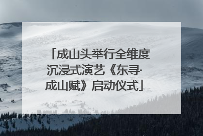 成山头举行全维度沉浸式演艺《东寻·成山赋》启动仪式
