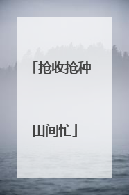 抢收抢种田间忙