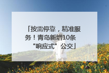 按需停靠，精准服务！青岛新增10条“响应式”公交