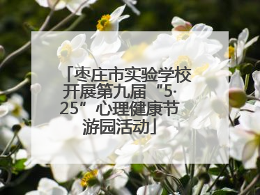 枣庄市实验学校开展第九届“5·25”心理健康节游园活动